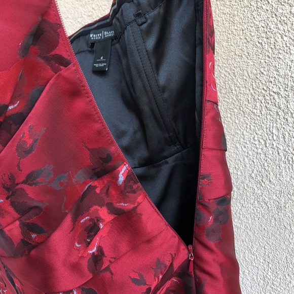 NWT White House/Black Market strapless satin like party dress. Sz 4 - Picture 4 of 7